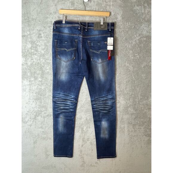 Young Republic Jeans Size 34x33 Moto Style Urban Streetwear Skater NWT - Picture 4 of 8